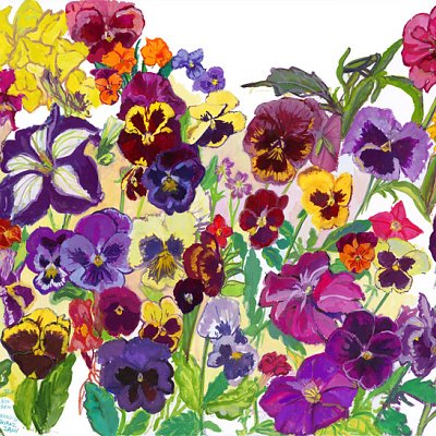 Nowruz: Pansies and the First Flowers of Spring in the Garden of Paradise