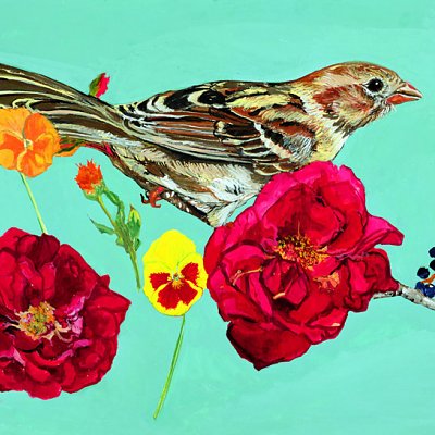 Sparrow and the Roses